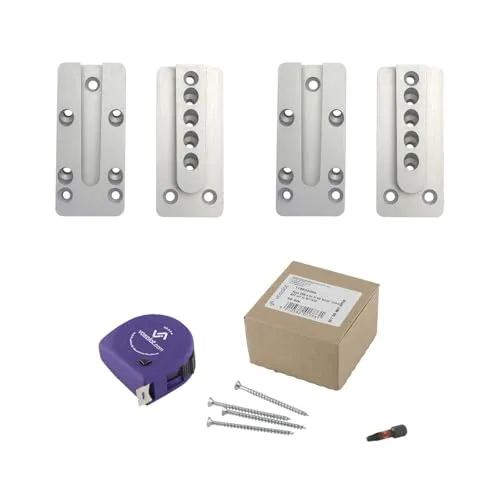 vasalat HVP Verbinder schwerlast 40x90x12mm - 2x Holzverbinder unsichtbar - ideal als Balkenverbinder inklusive 50x Spaxschrauben T-Star plus & 1x Bit TX20