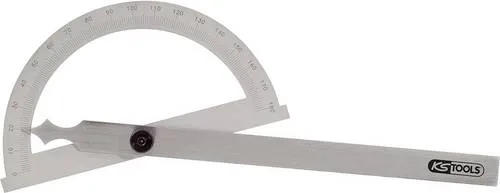 Winkelmesser KS TOOLS 300.0648 - Präziser Winkelmesser aus rostfreiem Stahl, ideal für genaue Messungen von 0 bis 180 °C. Perfekt für Werkstätten und Heimwerker.