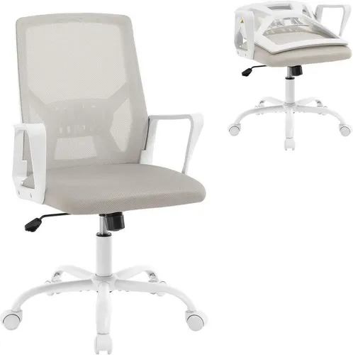 Klihome Bürostuhl mit Faltbarem Metallgestell in grau von Klihome