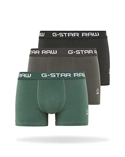 G-STAR RAW Herren Classic Trunk Color 3-Pack, Mehrfarben (gs Grey/Asfalt/Bright Jungle D05095-2058-8529), XS