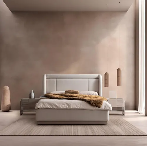 Stilvolles Beiges Schlafzimmer Set mit Designer Nachtkonsolen - Elegantes 3-teiliges Set für Ihr Schlafzimmer: Modernes Doppelbett mit 180x200 cm Liegefläche, Nachttische mit Schubladen. Robustes Holz, stilvolles Design, ideal für Jungen, Mädchen und Erwachsene.