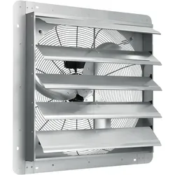 VEVOR Abluftventilator Wandlüfter 615 mm - Ventilator mit 2892 CFM Luftvolumen, geräuscharm und sicher. Ideal für frische Luft in Werkstätten und Garagen. Einfache Installation mit automatischem Lamellenverschluss.