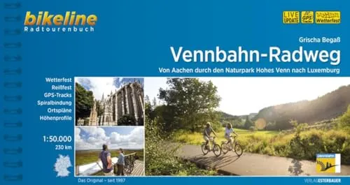 Vennbahn-Radweg: Von Aachen durch den Naturpark Hohes Venn nach Luxemburg, 230 km: Von Aachen durch den Naturpark Hohes Venn nach Luxemburg. 230 km. ... Laminiert (Bikeline Radtourenbücher)