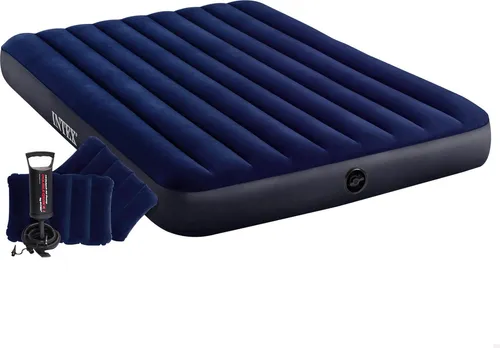 Intex 64765 Dura-Beam Luftbett 203x152x25cm Blau - Betten: Ideal für Camping oder als Gästebett mit patentierter 