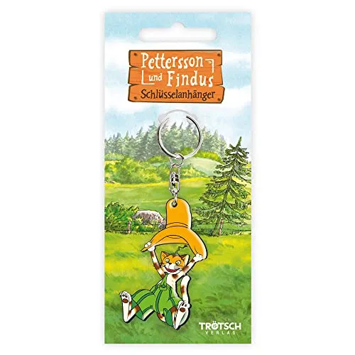 3D-Schlüsselanhänger Pettersson und Findus mit Ring: Findus mit Hut