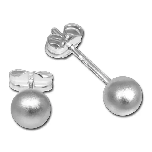 SilberDream Ohrringe 5mm Damen-Schmuck 925er Silber Ohrstecker Kugel SDO5545