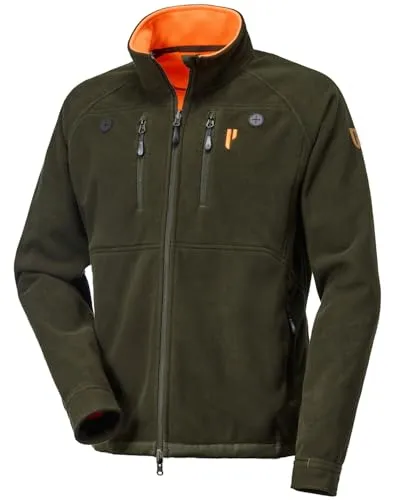 Parforce Wende-Fleecejacke Reverse Pro Oliv/Signalorange, XXL