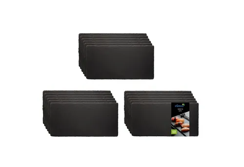 eGenuss Servierplatte Schieferplatten Dessertteller Sushi Geschirr schwarz Teller, Schiefer, (Servierplatten aus Naturstein Schiefer), natürliche raue Oberfläche