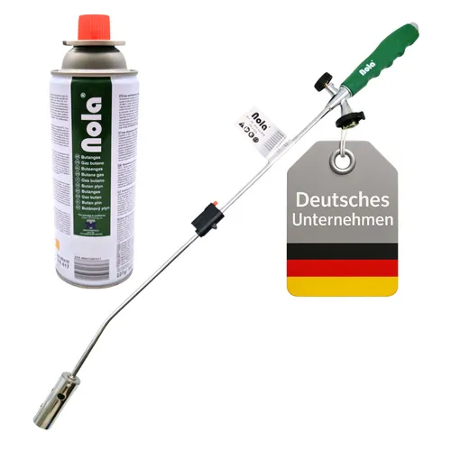 Unkrautbrenner 1300°C 80cm mit Gaskartusche - Effizienter Unkrautvernichter für Außenbereiche, mit 1300°C Hitze für schnelles und umweltfreundliches Entfernen von Unkraut.
