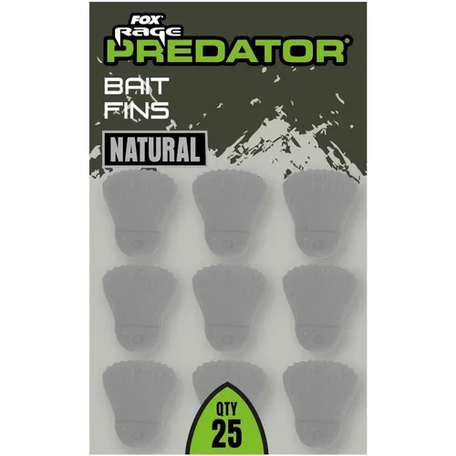 Fox Rage Predator Bait Fins Natural - 25 künstliche Fischflossen, Angelzubehör 