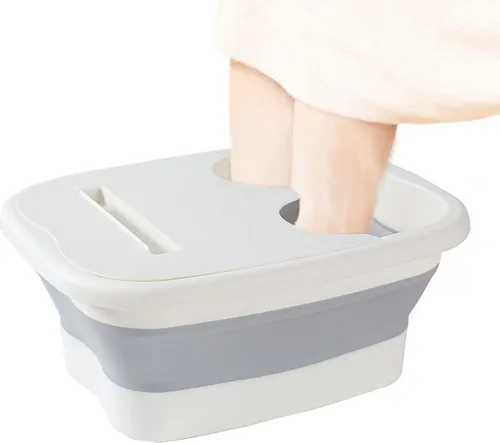 Faltbares Fussbad Massage Schüssel, Farbe:Grau