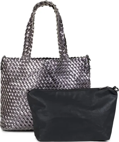 styleBREAKER XXL Wendetasche in Flecht-Optik – Praktischer Shopper mit Innentasche - Die styleBREAKER Wendetasche im XXL Format kombiniert schicke Flechtoptik mit Funktionalität. Mit separater Innentasche und verstellbarem Schultergurt ist sie ideal für den Alltag.
