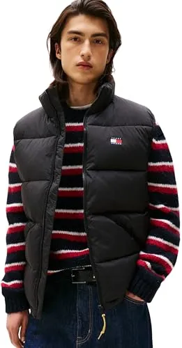 Tommy Jeans Herren Tjm Vail Puffer Vest Dm0dm22069 Weste, Black (Black), M EU
