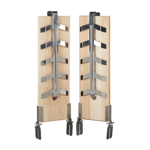 relaxdays Grillguthalter 4 x Flammlachsbretter aus Zedernholz - Grillhalter für die traditionelle Zubereitung von Lachsfilet. Das 4er Set mit neigbaren Halterungen sorgt für ein perfektes Raucharoma und einfache Handhabung.