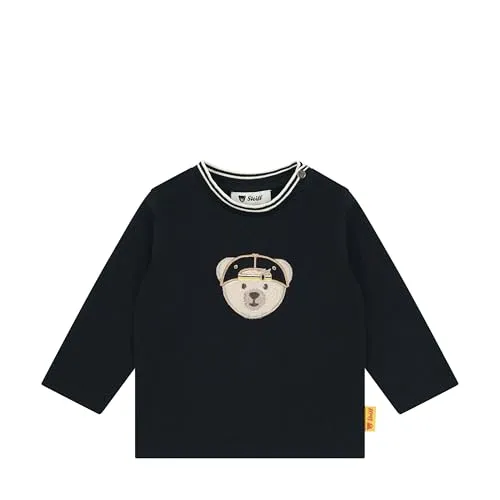 Steiff Baby-Jungen T-Shirt Langarm, Navy, 68 cm