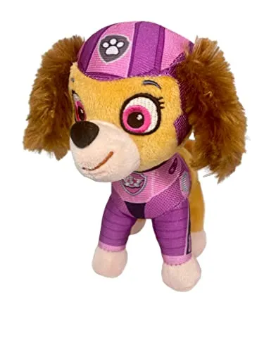 Play by Play Paw Patrol The Movie, 7 versch. Motive, 19 cm Plüsch Figuren Chase, Marshall, Liberty, Skye, Rubble, Rocky, Zuma, ORIGINAL Kuscheltier Lizenzware für Kinder - Kinofilm 2021 (Skye)