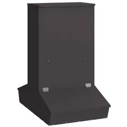 vidaXL Schweinfutterspender Schwarz 82 x 51 x 91,5 cm - Kleintier-Ställe, wetterfester Futterautomat aus robustem Stahl mit 20 kg Kapazität, ideal für drinnen und draußen, sorgt für eine zuverlässige Futterquelle und einfache Pflege.