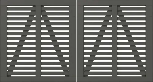 Produktbild Plus Doppeltor Harmoni 200 x 107 cm umbragrau