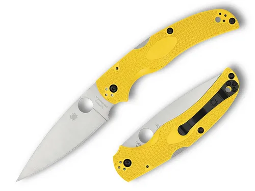 SPYDERCO Native Chief Lightweight Salt MagnaCut Gelb FRN Taschenmesser - Praktisches EDC-Taschenmesser mit ergonomischem Griff und extrem scharfer Klinge. Ideal für Outdoor-Aktivitäten wie Segeln, Angeln und Wandern. Leicht und rostbeständig – ein perfektes Geschenk für Abenteurer!