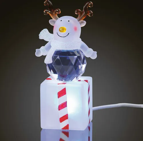 LED Rentier mit USB-Anschluss, Höhe 11cm, LED RGB Beleuchtung