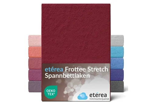 etérea Frottee Spannbettlaken 90x200 - 200x220 cm - Topper-Spannbettlaken aus 80% Baumwolle und 20% Polyester, mit starkem Rundumgummi für perfekte Passform und pflegeleichter, hautsympathischer Oberfläche.