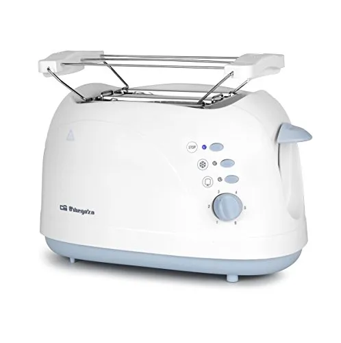 Orbegozo TO 3010 Toaster - Toaster für zwei Scheiben mit Auftaufunktion und Schnellstopp, isoliertem Gehäuse und sechs Röststufen für perfektes Toasten.