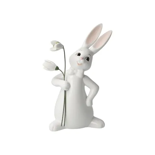 Goebel Hasenfigur Hase First Flowers - Snow White Ostern - Sammlerfiguren aus hochwertigem Porzellan, meisterlich handgefertigt mit elegantem, zeitlosem Design - ein besonderes Highlight für Ostern.