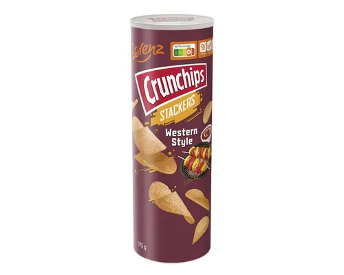 LORENZ Knabberei, Lorenz Crunchips Stackers Western Style Kartoffelsnack Packung 175g