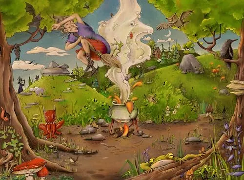 Ravensburger Puzzle 12000777 - Bei der Waldhexe - 500 Teile Puzzle für Erwachsene und Kinder ab 12 Jahren,