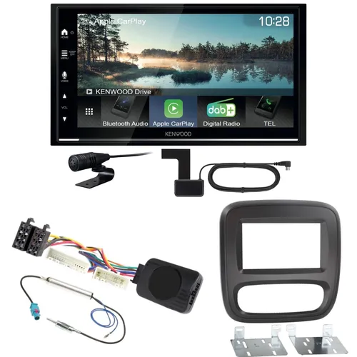 Kenwood DMX7722DABS Einbauset für Nissan NV300 mit Bluetooth