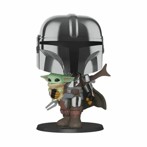 Funko Pop! Star Wars The Mandalorian mit dem Kind Figur - Action-Figur aus der beliebten Serie The Mandalorian, detailgetreu und ideal für Sammler und Star Wars Fans.