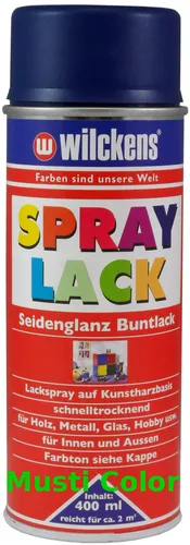 1x400ml Lackspray Farbspray Sprühdose Sprühfarbe Saphirblau Seidenglanz RAL5003
