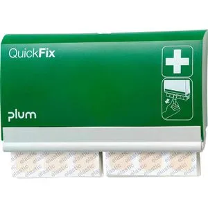 Plum Pflasterspender QuickFix Wandmontage – 90 elastische Strips - Pflasterspender für Wandmontage mit 90 wasserfesten, atmungsaktiven Pflastern. Ideal für feuchte Arbeitsumgebungen, einhändige Bedienung ohne Verunreinigungen.