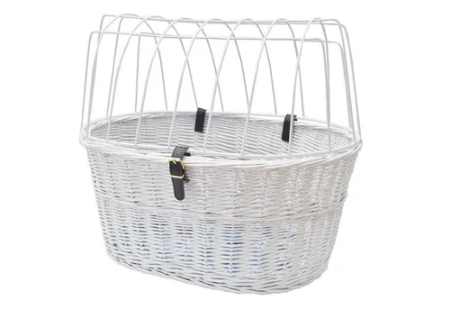 Aumüller Tierfahrradkorb - Gepäckträgermontage für Hunde und Katzen - Fahrradtaschen - Robuster Fahrradkorb aus Weide, ideal für Haustiere bis 15 kg, sorgt für sicheren Transport und gemeinsame Ausflüge.