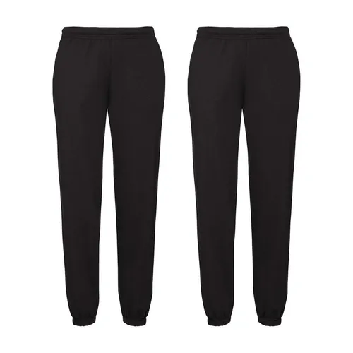 Fruit of the Loom Homewearhose Classic Jog Pants Schwarz XL - Bequeme Jogginghose mit elastischem Bund, ideal für entspannte Tage zu Hause oder sportliche Aktivitäten. Hochwertige Materialkombination für optimalen Tragekomfort.