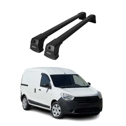 OMAC Dachträger für Dacia Dokker 2012-2021 - Dachgepäckträger aus hochwertigem, leichtem Aluminium, wasserdicht und abnehmbar. Ideal für Fahrräder, Ski und mehr – perfekt für jedes Abenteuer!