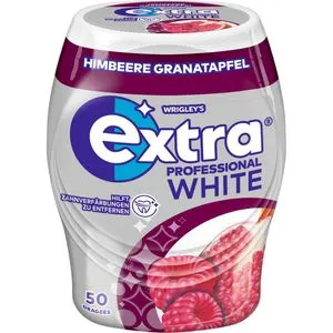 Extra Kaugummis Professional White, Himbeere Granatapfel, 50 Dragees
