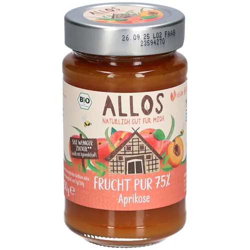 Allos Bio Frucht Pur 75 % Aprikose von Allos