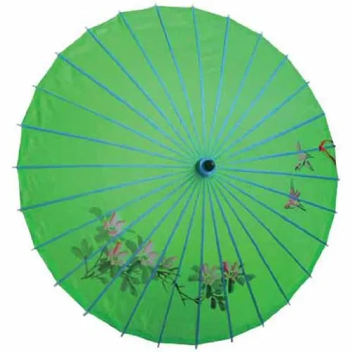 AAF Nommel Sonnenschirm 002, Dekoschirm aus Kunstfaser, Wasserfest in grün aus Bambus