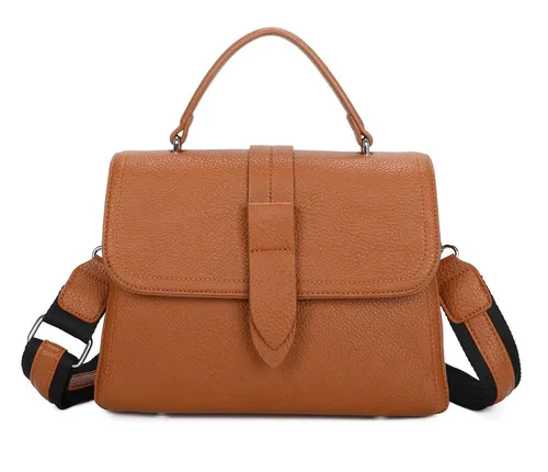 ITALYSHOP24 Damen Schultertasche Mini Shopper Crossover - Elegante Umhängetasche aus hochwertigem Kunstleder mit verstellbarem Gurt, ideal für Alltag und besondere Anlässe. Maße: 27x20x12 cm, mit mehreren Fächern für optimale Organisation.