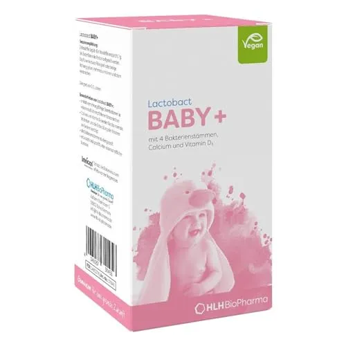 Lactobact Baby 60 G - Nahrungsergänzungsmittel mit 3 probiotischen Bakterienkulturen, ideal für Babys und Schwangere, gluten- und laktosefrei, unterstützt die Verdauung.