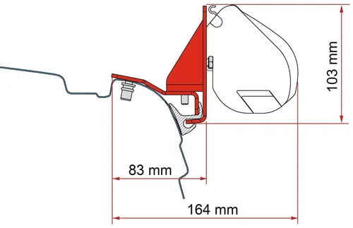 Easygoinc F35/F45 Adapter für VW T5/T6 mit Reimo Multirail