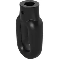 Bauheld Markisenöse Oval 10 mm Ral 9005 für Fleischerhaken