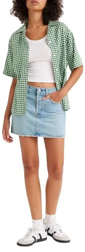 Levi's Damen Icon ICON SKIRT, Front And Center, 26 in blau von Levi's
