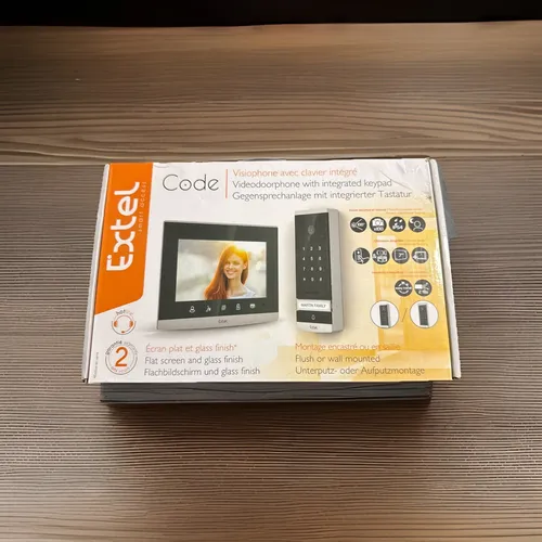 Extel CODE Connect Video-Türsprechanlage Komplett-Set Schwarz - Türklingelanlagen mit hochwertiger Videoübertragung und einfacher Installation für mehr Sicherheit und Komfort im Zuhause.