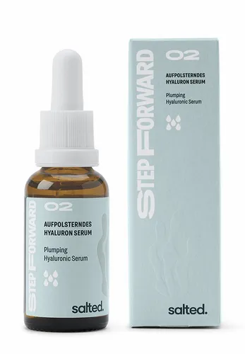 salted. Gesichtsserum - Aufpolsterndes Hyaluron Serum ohne Duft - Seren für alle Hauttypen, feuchtigkeitsspendend und ideal für empfindliche Haut. Enthält 30 ml Clean Beauty Formel, parfümfrei und vegan, für strahlende Haut.