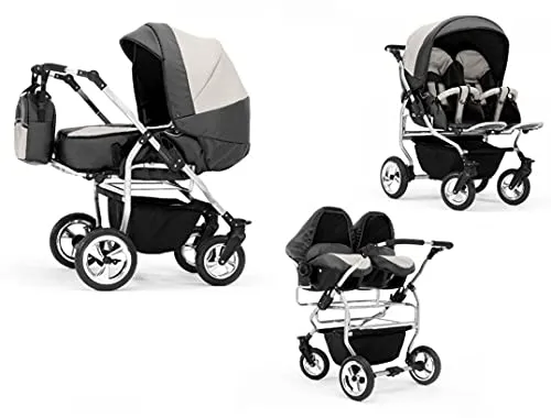 Elcar Zwillingskinderwagen 4 in 1 Duo in rot von Elcar