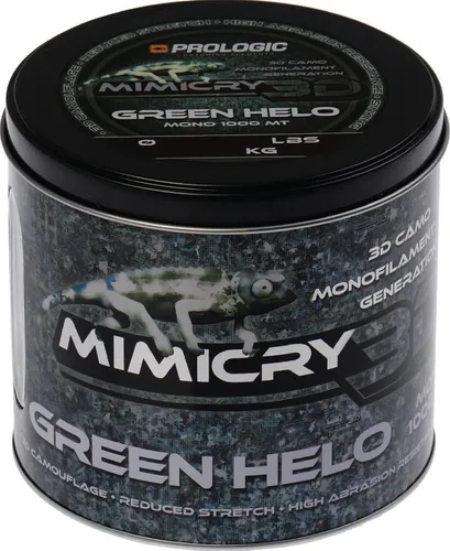 Prologic Mimicry Green Helo 1000m - Hochwertige Karpfenschnur - Angelschnur in Camouflage mit hervorragenden Tarneigenschaften, wenig Dehnung und hohe Dichte für erfolgreiches Karpfenangeln. 1000m Monofile Schnur mit 0.40mm Durchmesser und 29lbs Tragkraft.