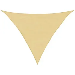 furnicato Sonnensegel Dreieck 3 x 3 x 4,24 m in Sand – wasserfest und UV-beständig