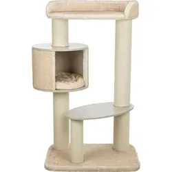 TRIXIE Kratzbaum XXL Kiara - creme - 135 cm - Robuster Kratzbaum für Katzen, ideal zum Kratzen und Spielen. Mit gemütlicher Höhle und Wendekissen für höchsten Komfort. Perfekt für aktive Katzen.